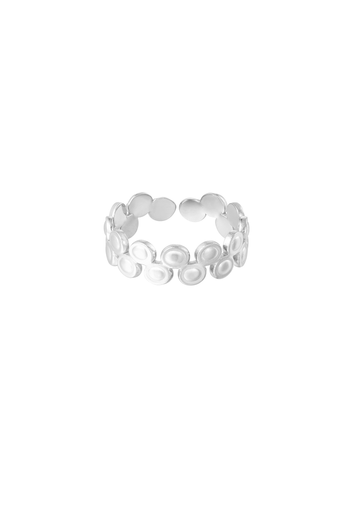 Baroque ring - Silver Color color