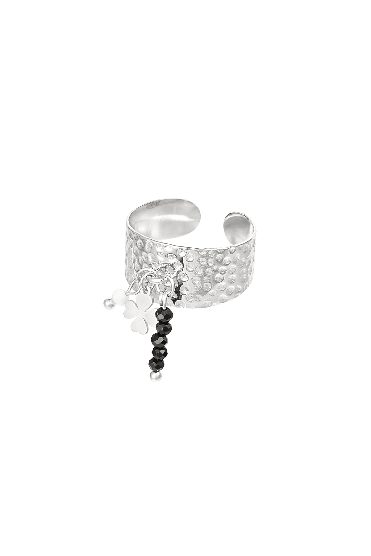Ring with charms and print - silver