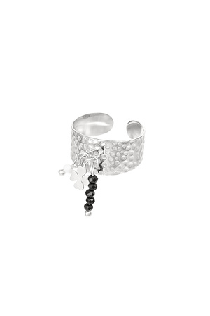 Ring with charms and print - silver h5 