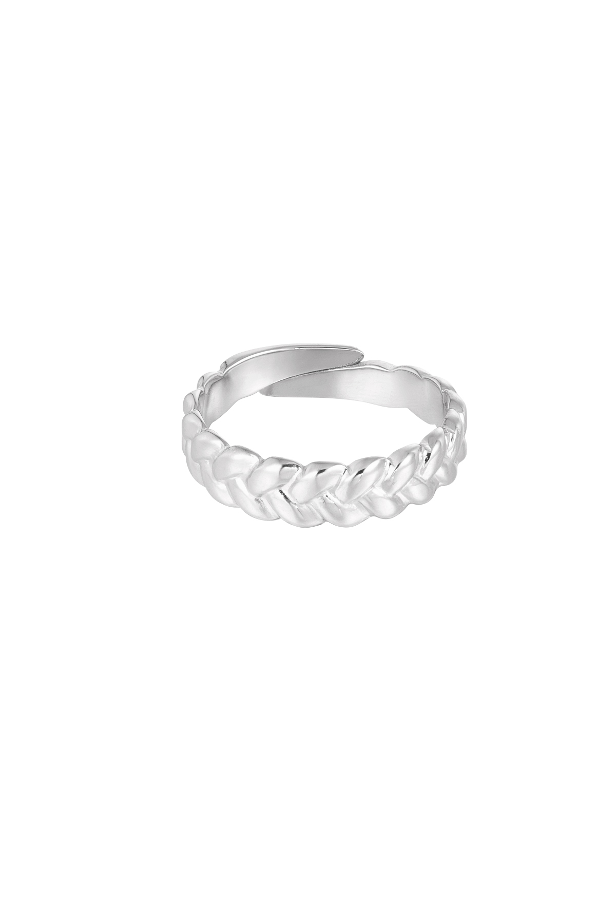 Ring thickly braided - silver h5 