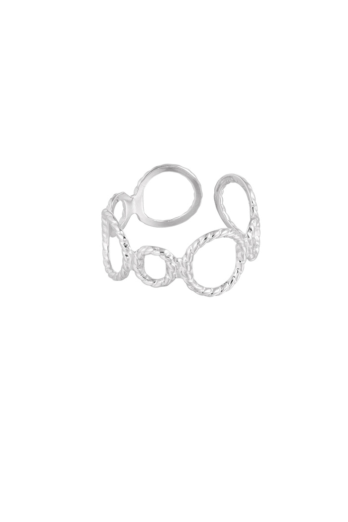 Ring verschillende cirkels - zilver 