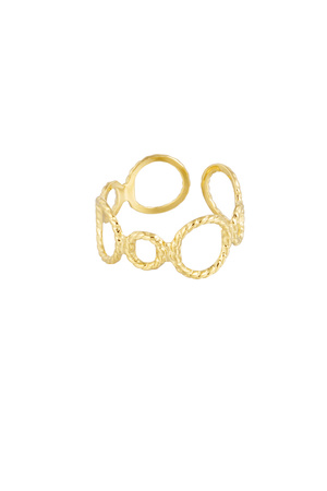Ring verschillende cirkels - goud h5 
