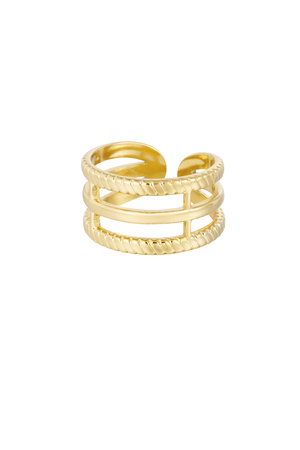 Ring three layers - gold h5 