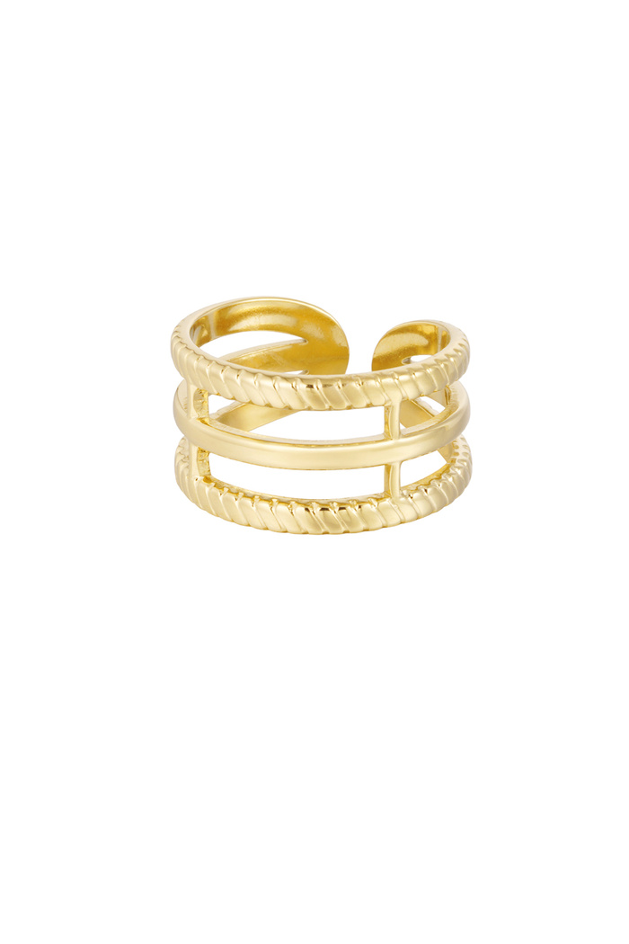 Ring three layers - gold 