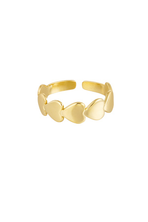 Ring hearts - gold h5 