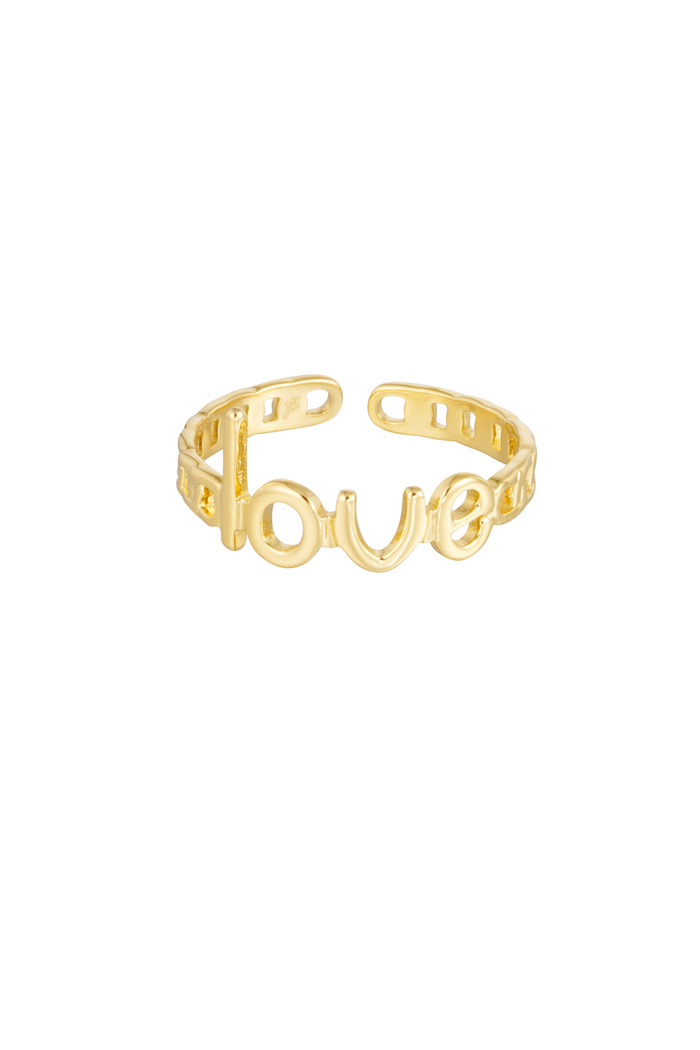 Ring links love - gold 
