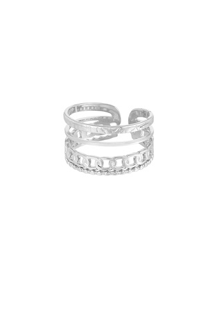 Ring multi-layered - silver h5 