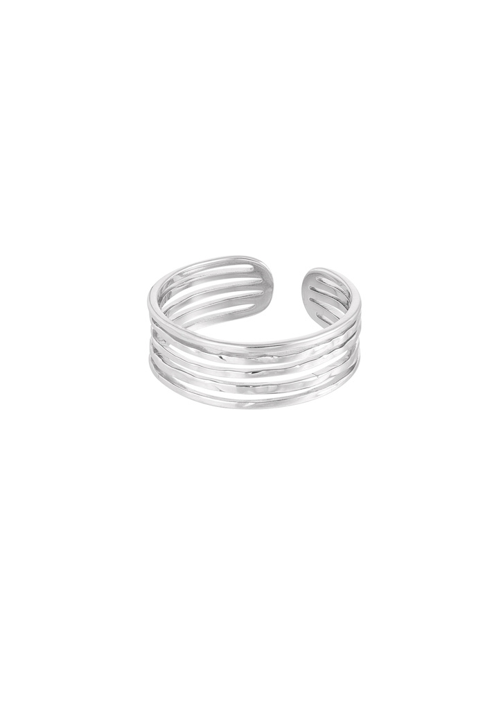 Ring 5 thin layers - silver 