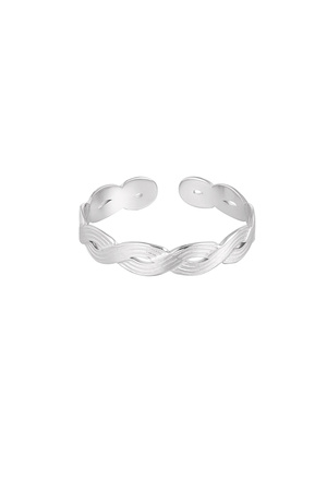 Dünner geflochtener Ring - Silber h5 