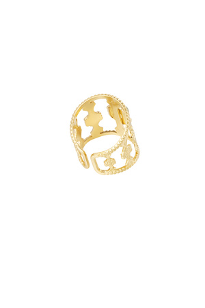 Sierlijke ring met steen - goud h5 Afbeelding3