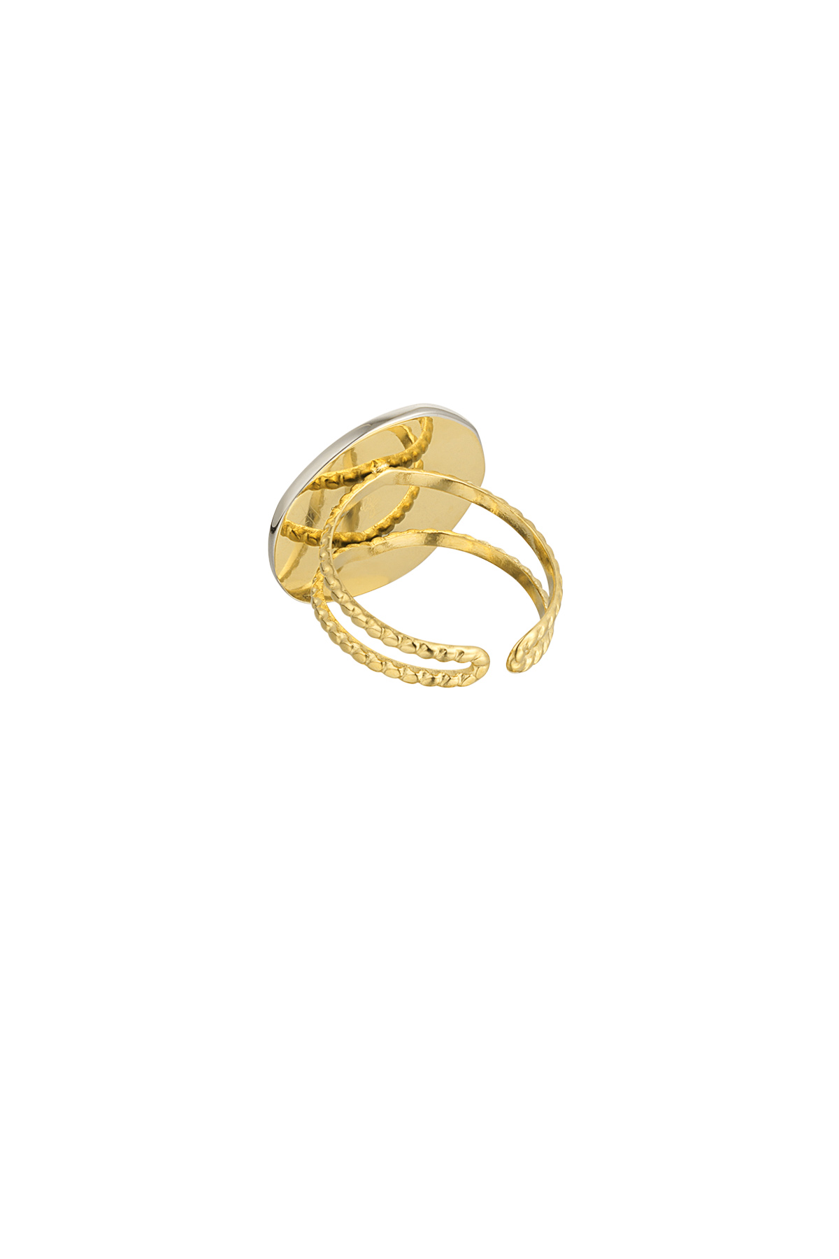 Ring round with stars - gold/silver h5 Picture4