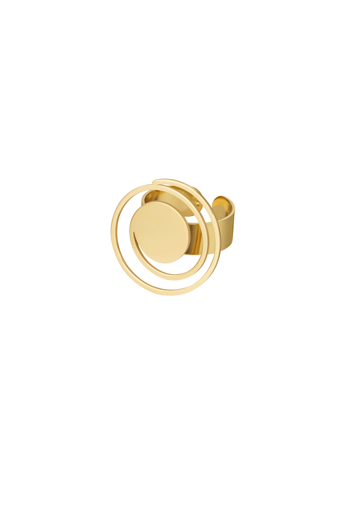 Ring with turn - gold 