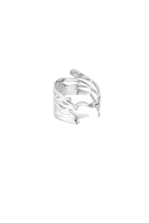 Anello estetico foglie - argento h5 Immagine3