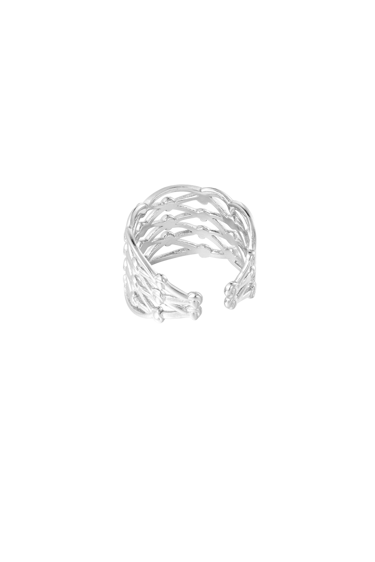 Ring met knoop twist - zilver h5 Afbeelding2
