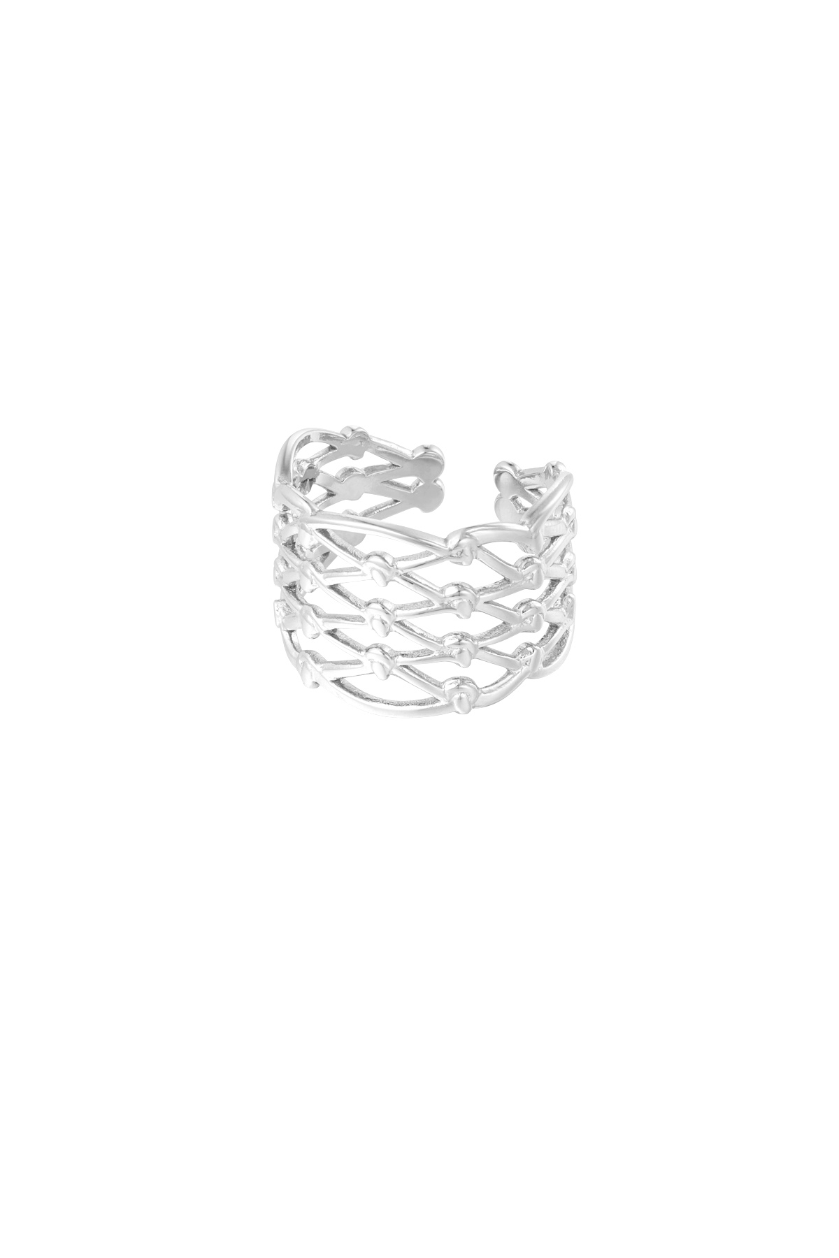 Ring with knot twist - silver