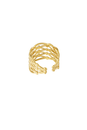 Ring met knoop twist - goud h5 Afbeelding2