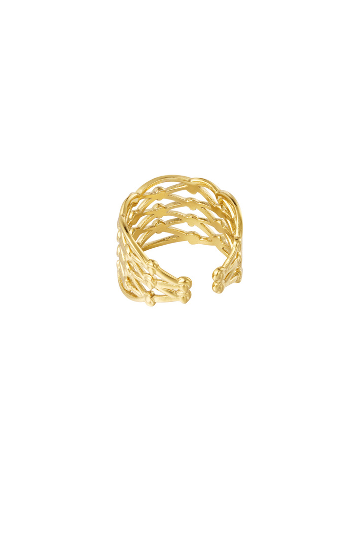 Ring met knoop twist - goud Afbeelding2