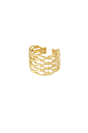 Ring met knoop twist - goud h5 