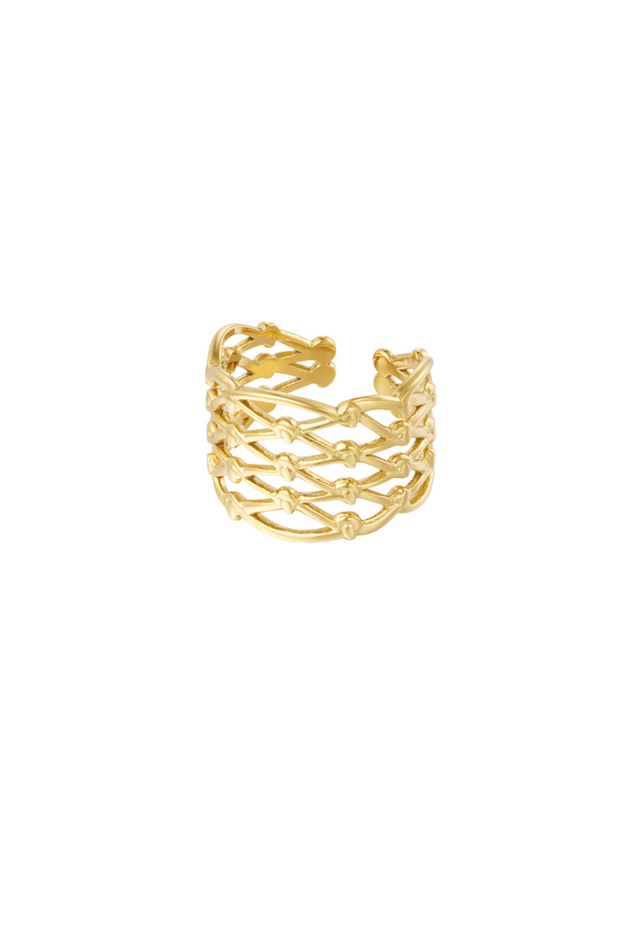 Ring with knot twist - gold 