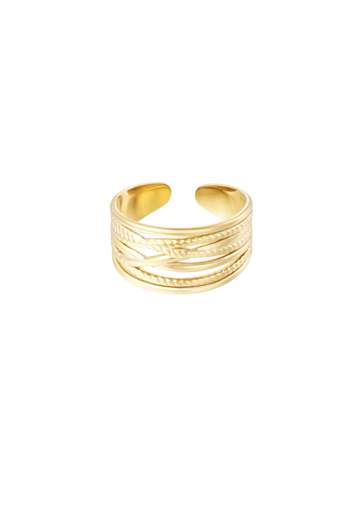 Ring verschillende laagjes - goud h5 
