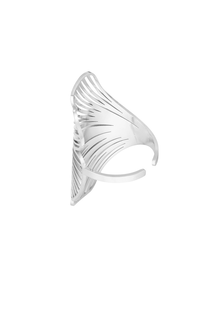 Ring statement flower - silver Picture3