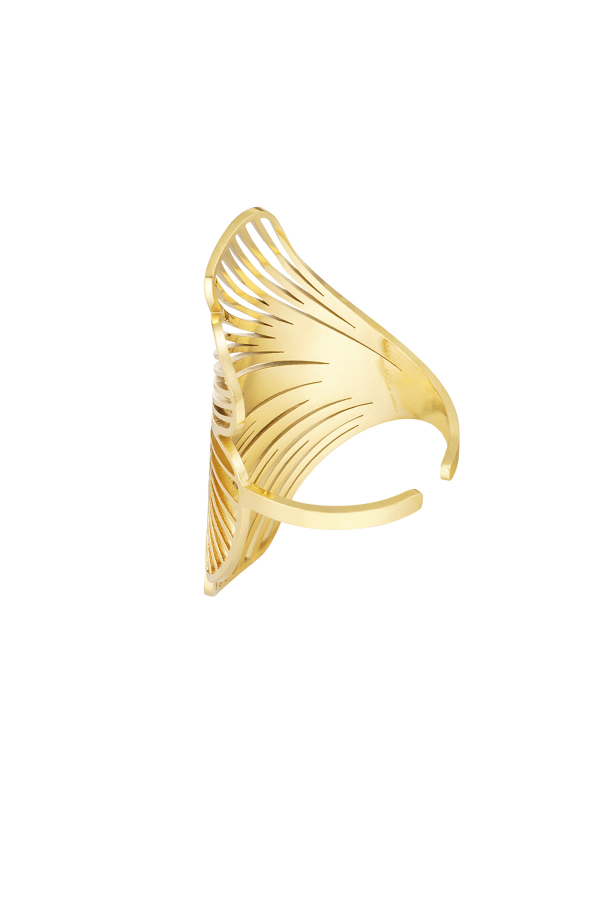 Ring statement flower - gold h5 Picture3