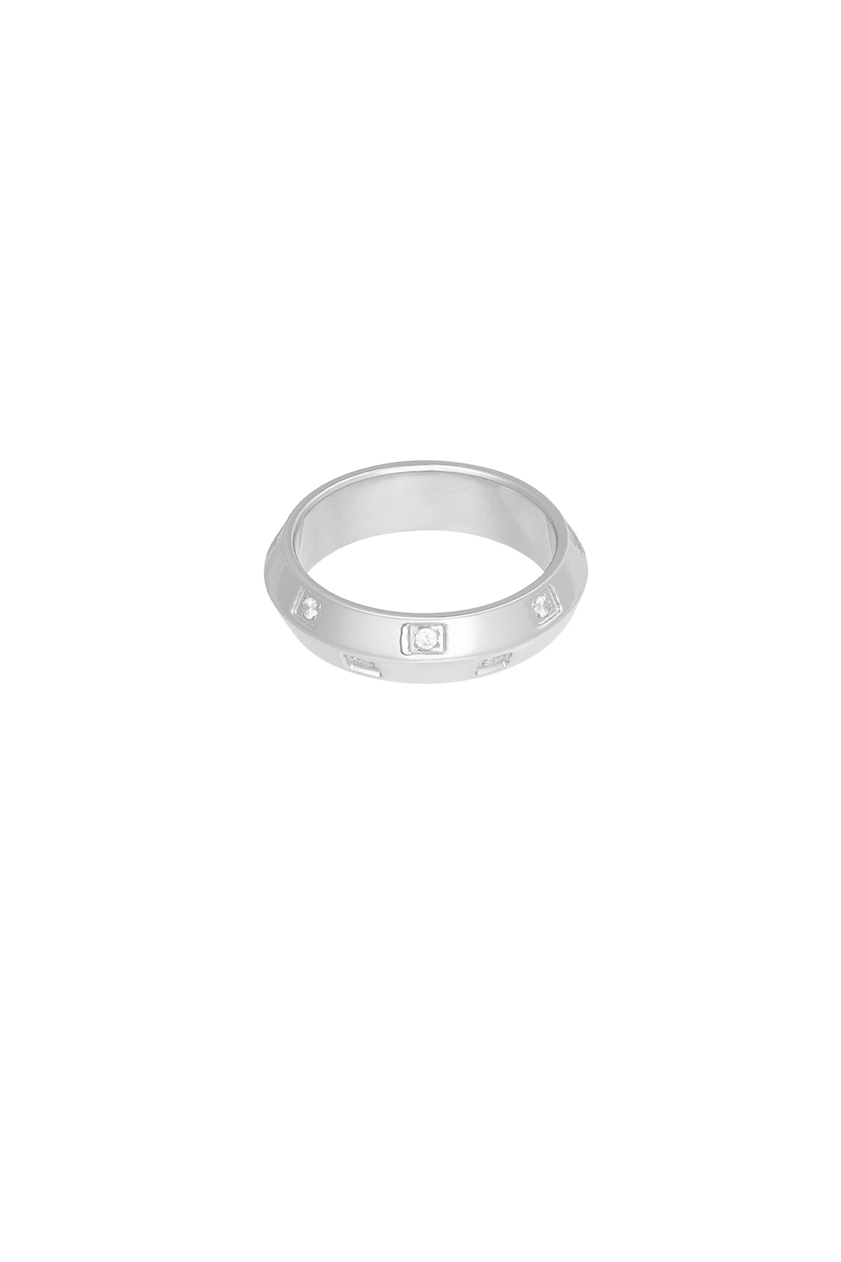 Ring mit ästhetischen Steinen - Silber h5 