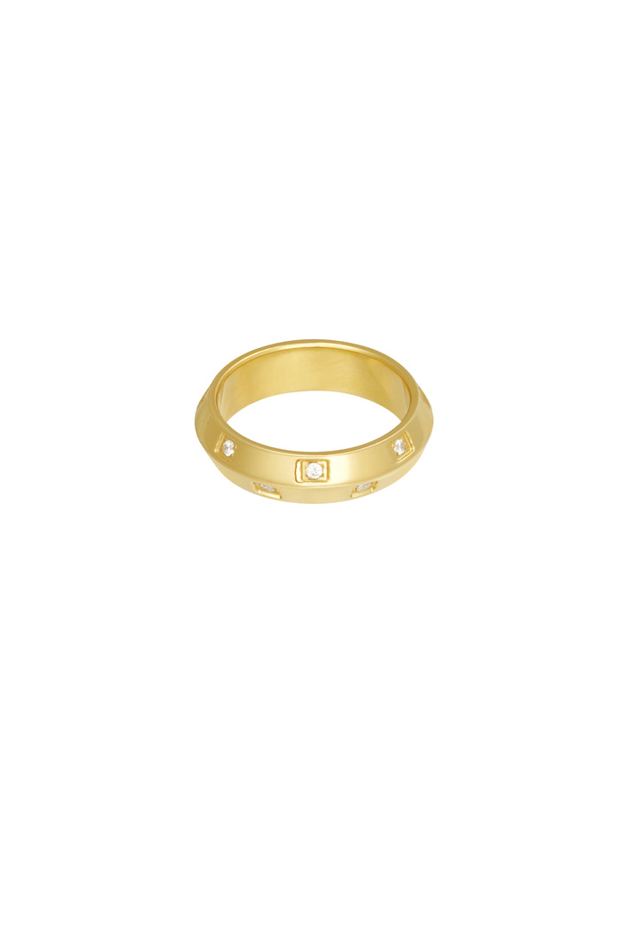 Ring aesthetic stones - gold 