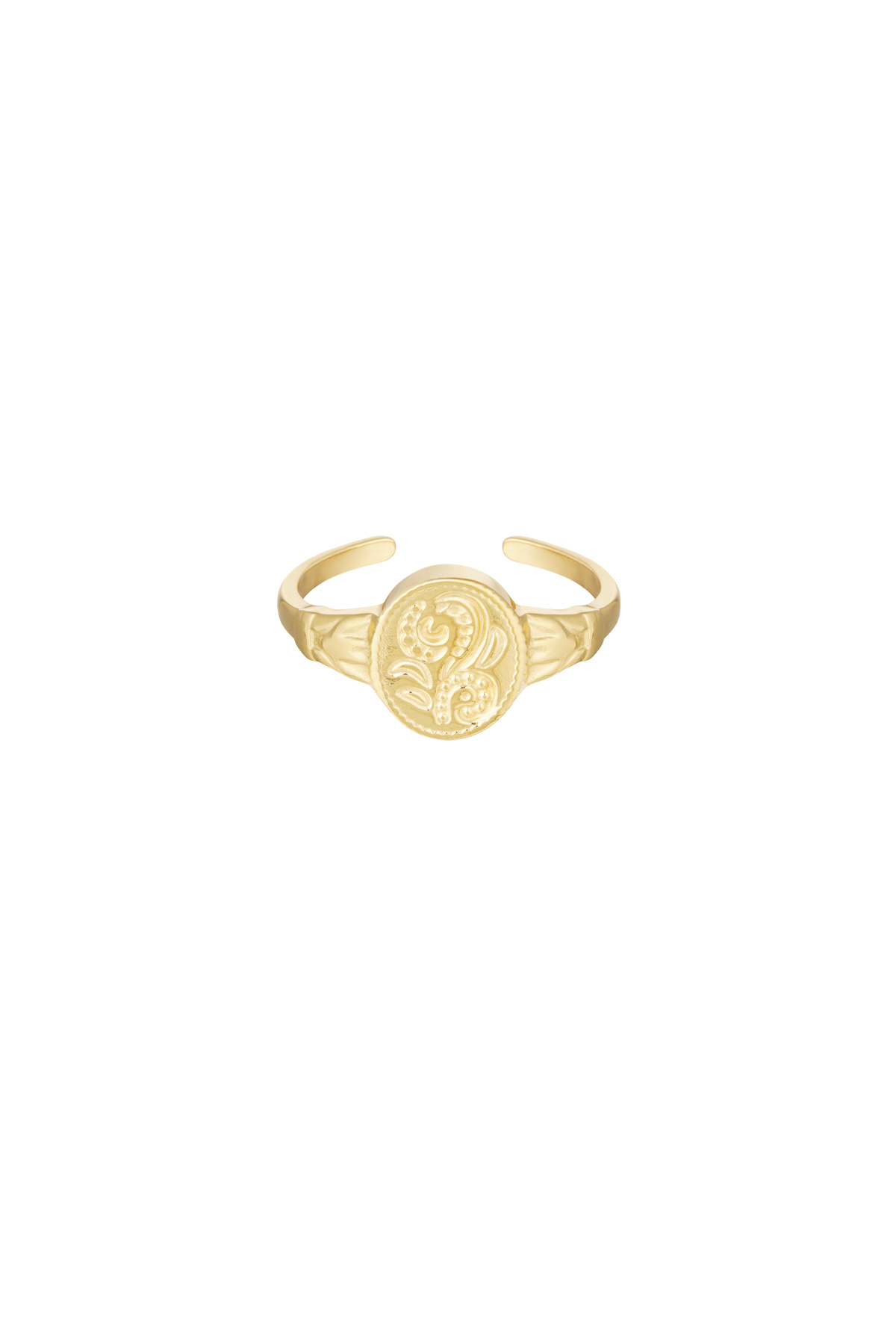 Ring bloem one size - goud h5 