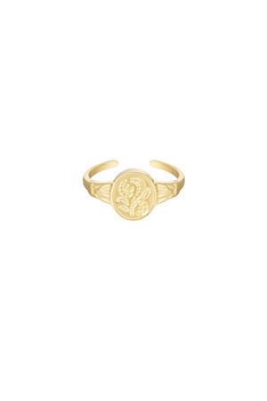 Ring flower one size - gold h5 