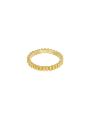 Ring ribbel - goud h5 