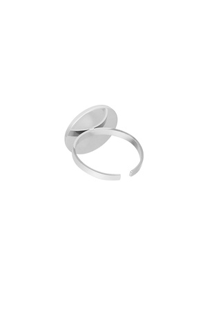 Ring rond met steentjes - zilver h5 Afbeelding5