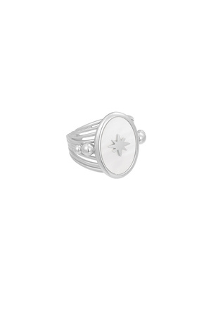 Ring Emaille Stern - Silber h5 