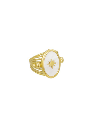 Ring Emaille Stern - Gold h5 