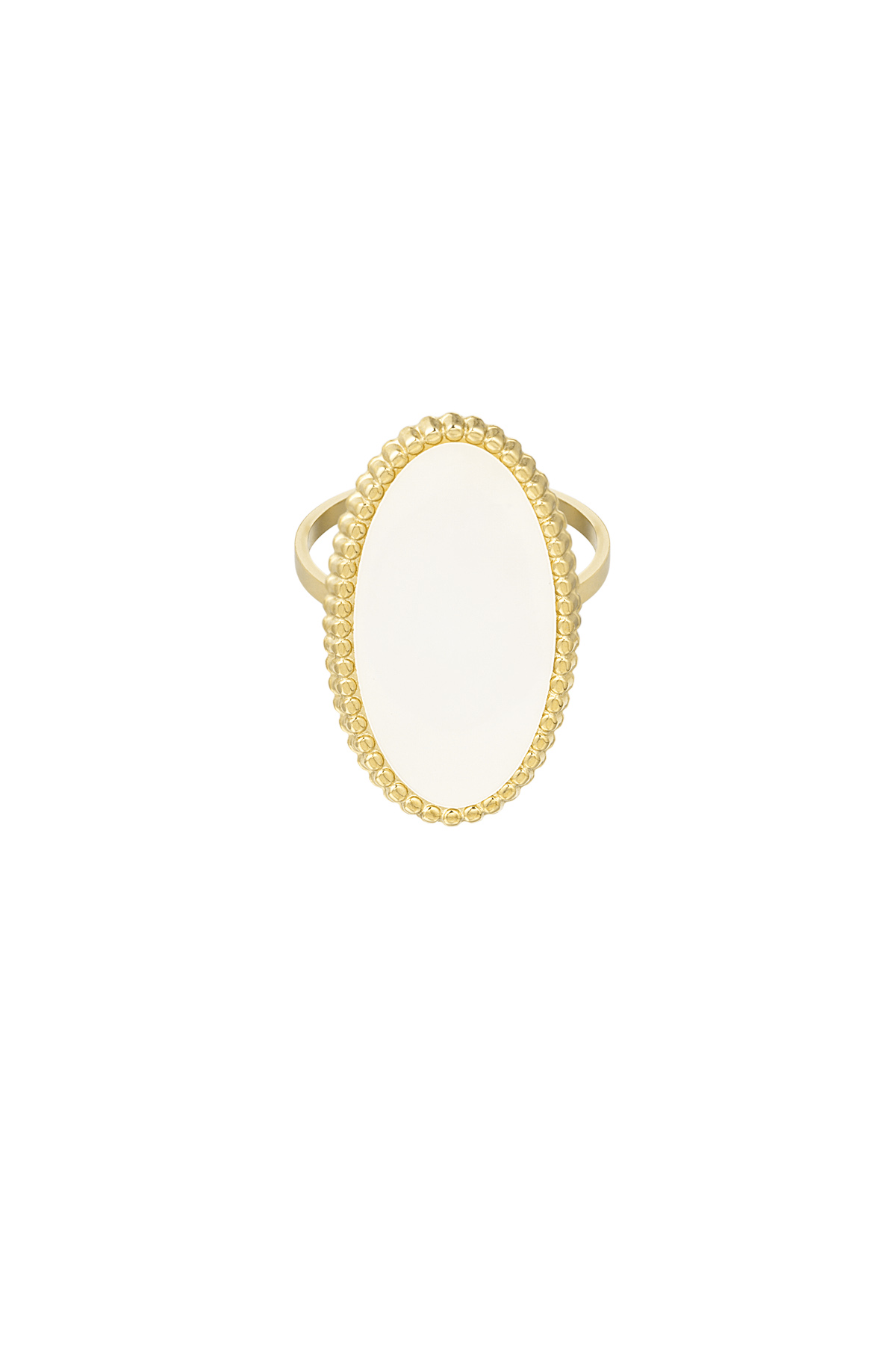 Ring vintage edge - gold/white h5 