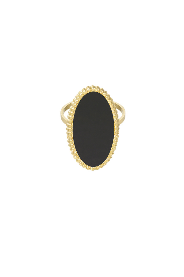 Ring vintage edge - gold/black