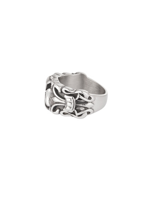 Adorno de anillo de hombre - plata h5 Imagen5