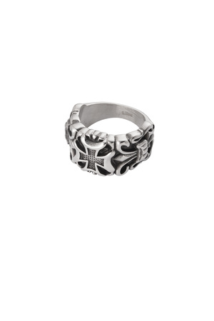 Heren ring ornament - zilver h5 