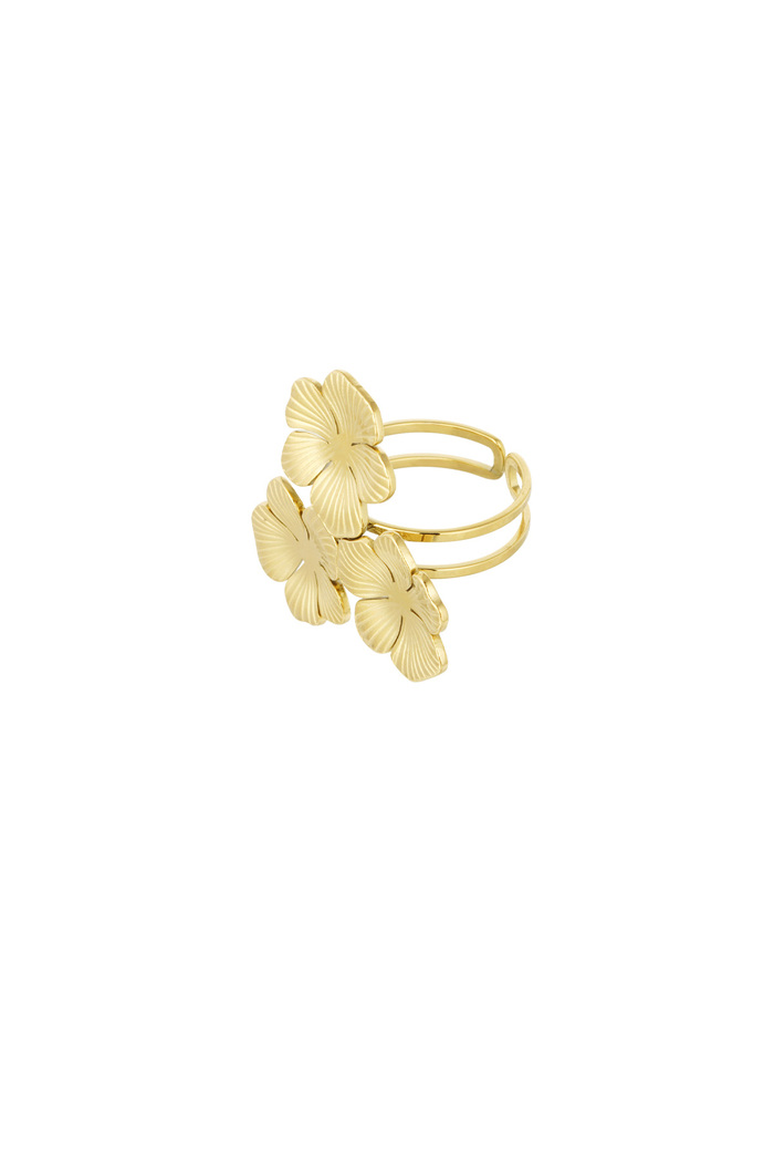 Bohemian flower ring - Gold Picture4