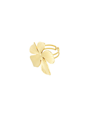 Anello fiore grande - oro h5 Immagine4