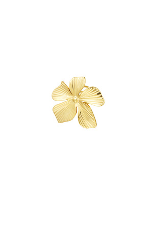 Ring grote bloem - goud h5 