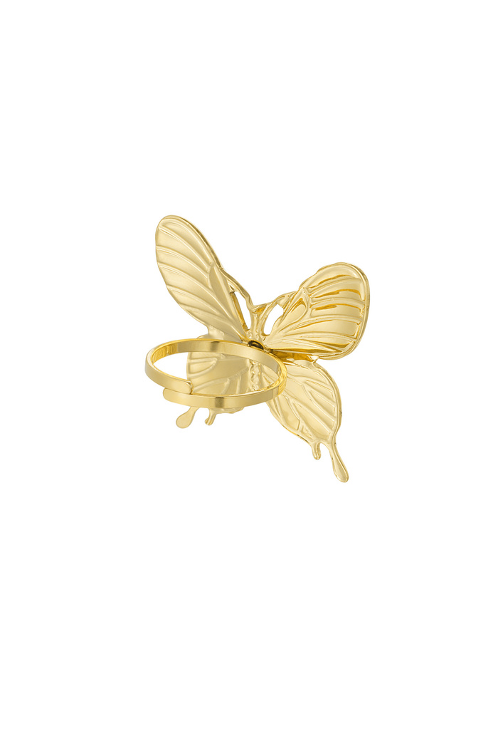 Anillo mariposa llamativo - Oro Imagen3