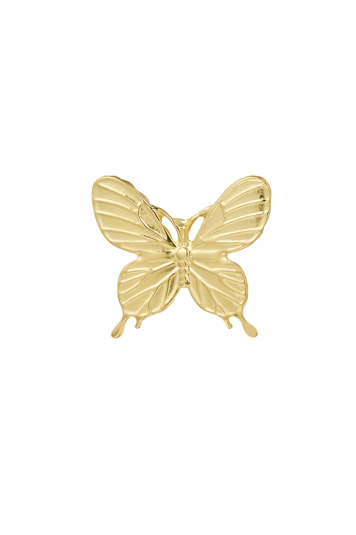 Statement butterfly ring - Gold color