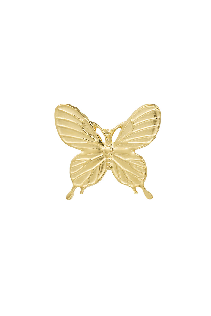 Anillo mariposa llamativo - Oro 