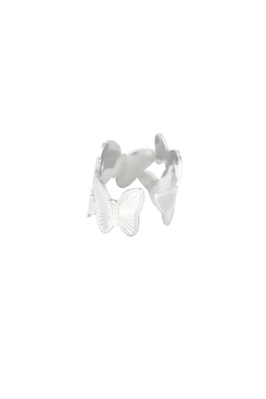 Anillo mariposas grande - Plata h5 Imagen2