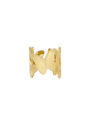 Ring butterflies large - Gold h5 