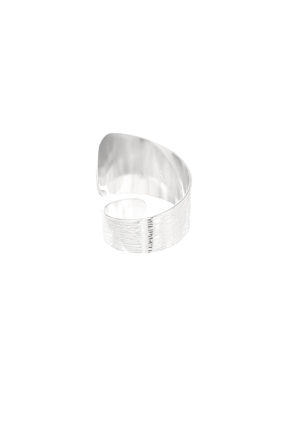 Bague torsadée avec structure - argent  Image3