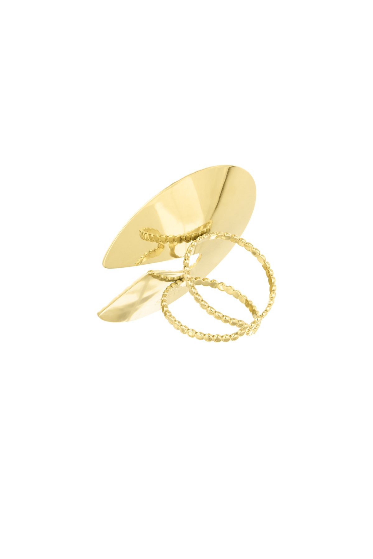 Statement ring big gesture - gold h5 Picture3