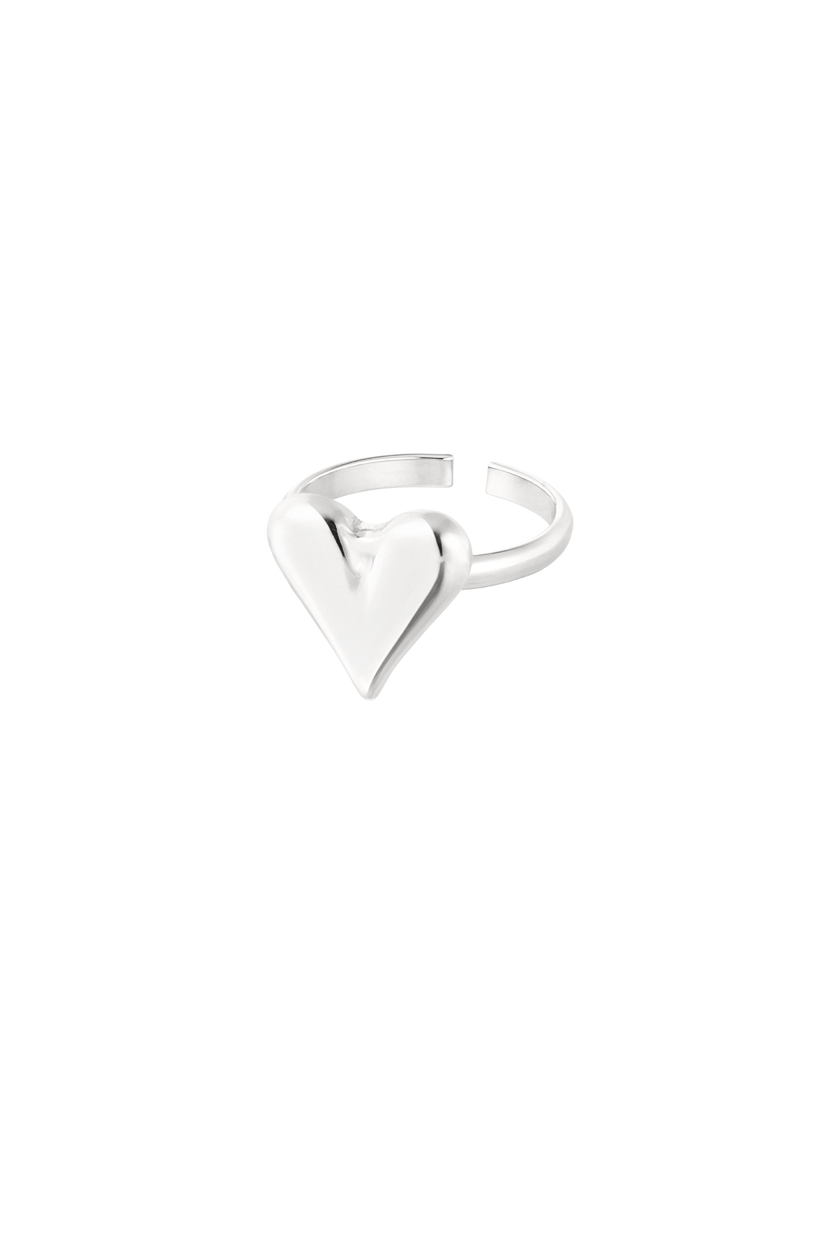 Classy heart ring - silver