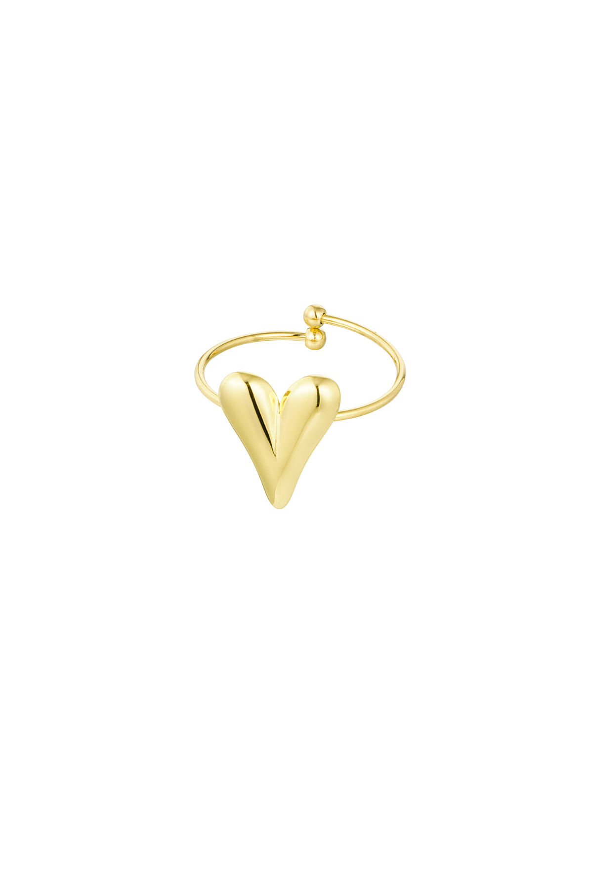 Aesthetic heart ring - Gold color 2